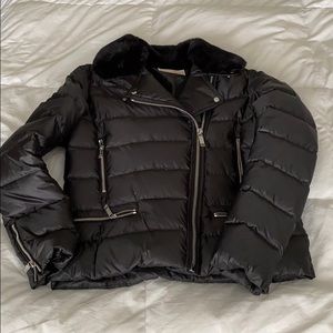 Michael Kors | Moto Puffer with Faux Fur Collar M